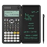 NEWYES Wissenschaftlicher Taschenrechner mit Schreibtafel, 417 Funktionen, Technischer Schulrechner für Studenten, Lehrer, Ingenieure, Profis