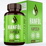 Premium Hanföl Kapseln, hochdosiert & kaltgepresst, pflanzliches Omega 3-6-9 – 1500mg/Kapsel – Hanfsamenöl 100% natürlich, 90 Kapseln, Eu hergestellt