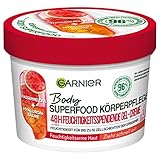 Garnier Erfrischende Körperpflege für trockene Haut, Body Butter mit Wassermelone und Hyaluronsäure, Für bis zu 48 Stunden Feuchtigkeit, Body Superfood, 1 x 380 ml