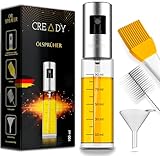 CREADY® | Ölsprüher Für Speiseöl | Öl Sprühflasche, Ölspray Zum Kochen | Olivenölsprüher für Salat | Olivenöl Spray | Sprühflasche für Speiseöl | öl spray Salat | sprühflasche öl küche | Kochspray