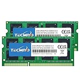 TECMIYO 4GB Kit (2x2GB) PC2 5300s DDR2 667MHz 2RX8 Dual Rank PC2-5300 DDR2-667 1,8V 200pin Sdram Sodimm Non-ECC Ungepuffertes SODIMM Laptop-Speicher-Ram-Modul