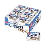 Knoppers – 24 x 25g – Gefüllte Waffelschnitte mit Milchcreme und Nougatcremefüllung