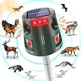 Katzenschreck Ultraschall Solar, Katzenschreck für Garten wasserdichte, 5 Modus Einstellbar Marderschreck, Solarladung Garten Katzenabwehr, 32FT Effektiv für Katzen, Hunde, Vögel, Mäuse