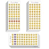 24 Blatt Emoji Sticker Aufkleber Smiley Aufkleber Klein Kinder Notizbuch Dekoration Emoticon Aufkleber,Stempel Cartoon Druckerpapier,Motivationsaufkleber Für Kinder, Emoji Belohnungen Für Lehrer