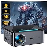 Beamer【Android TV】 XIWBSY 20000 Lumen Beamer 4K Heimkino, 5G WiFi Bluetooth Beamer LED Beamer 300' Display, Beamer Android YouTube, Netflix, LED Outdoor Projektor