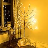 CCLIFE Led Lichterbaum Innen Aussen Weihnachten, Led Baum Innen, Kirschblütenbaum Lichterdeko, Warmweiß, IP44, 150cm, 150LED, CushHom