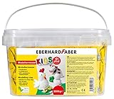 Eberhard Faber 570103 - Modelliermasse lufttrocknend weiß, 3 kg EFA Plast Kids tonbasiert