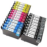 ESMONLINE 20 er Set Multipack kompatible Druckerpatronen als Ersatz für Epson T0715 T0711 -T0714 passend für Epson Stylus SX510W DX4000 D120 SX415 SX 515 BX300