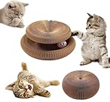 SDZHDMO Kratzbrett Katze,Magic Organ Cat Scratching Board,2-in-1 Cat Kratzbrett mit Glöckchen,Foldable Convenient Cat Scratcher Durable Recyclable,Cat Scratcher Cardboard House