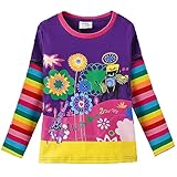 VIKITA Mädchen Langarm Baumwolle T-Shirt Top 1-8 Jahre L328 4T