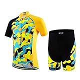 LSERVER-Kinder Radtrikot-Set (Fahrrad Trikot Kurzarm + Radhose)