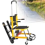 Elektrischer Crawler Treppensteiger für ältere Menschen - Müheloser Treppenstuhl mit elektrischen Treppenliften und Kletterrollstühlen (120 W Gelb)