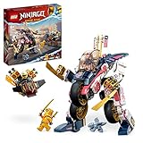 LEGO 71792 NINJAGO Soras transformierender Mech-Bike-Renner, 2in1 Set mit transformierender Mech-Actionfigur, Motorrad-Spielzeug Set mit 3 Minifiguren für Kinder, Jungen und Mädchen