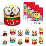 Minions Blind Box Figuren, 3 Stück, Mini-Stapelspielzeug, Actionfigur für Weihnachten, Heimdekoration, Schreibtischzubehör, Sammlerstück für Erwachsene und Kinder ab 3 Jahren, 3 Blindtaschen