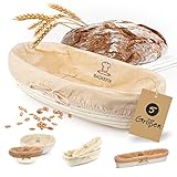 Backefix naturbelassenes Peddigrohr Gärkörbchen oval klein (Ø 28cm innen) | optimales Brot backen Zubehör für 500g bis 1 kg | nachhaltig und natürlich backen mit Brotkorb Gärkorb | zum Anrichten