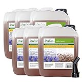 30 Liter ProFair Leinöl (6 x 5 Liter Kanister) kaltgepresst, 100% aus Reiner Leinsaat, ohne Zusätze, Einzelfuttermittel für Pferd, Hund und Katze