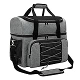 Cachpib Bowlingballtasche 2 Bälle Bowlingtasche Bowlingtasche Bowlingtasche mit gepolsterter Trennwand für 1 Paar Schuhe bis Herren 16 Grau