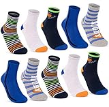 10 Paar Kinder Socken Jungen & Mädchen Baumwolle Kindersocken 54353 (31-34)