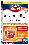 Abtei Vitamin B12 plus Folsäure - für Energie und Leistungsfähigkeit - hochdosiert mit 500µg Vitamin B12 und 200µg Folsäure, 1 x 30 Tabletten