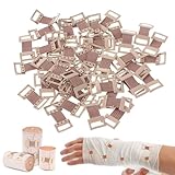 50 Pcs Verbandklammern,Verbandsklammern,Schwiegermutter Klammer,Elastische Binde Clips,Elastische Verbandsklammern,Bandage Aluminium Clips,Für Verschiedene Bandagen Verbandsmaterial