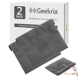 Geekria 2er-Pack Pocket Headphones, Coins, In-Ear Kopfhörer Organizer, Pocket Kopfhörer Case, Münzbörse Münzclip, tragbare Reisetasche (Mikrofaser)