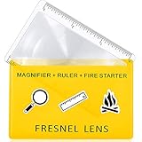 20 Stücke 4X Leselupe Fresnel Linse Kreditkarten Tasche Plastik Lupe Notfall Solar Feuer Starter Lineal Kompaktes Lupe Lesehilfe Helfer für Lesen und Feuer Starter (400% Lupe Objektiv,Transparent)