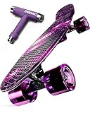 Deleven Skateboard mit Skate Tool, ABEC-9 Lagern und 78PU Rädern - The Universe Collection - Für Kinder, Erwachsene, Anfänger - 56 cm