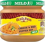 Old El Paso Tortilla Salsa Dip Cheese and Red Pepper – Mild-cremige Käsesauce mit Paprikastückchen – 1 x 320 g