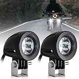 2 Zoll led Motorrad Zusatzscheinwerfer, 12v -24v Runde LED Scheinwerfer Frontscheinwerfer Zusätzliches IP68 Spotlights für Motorrad ATV UTV Dirt Bike 4x4 Pickup Truck Boot