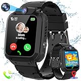 LITEYPP Kinder Smartwatch, Kinderuhr mit GPS Kinder Telefonuhr Wasserdicht IP67 Armbanduhr Junge Mädchen mit Anruf, SOS Musik Kamera Wecker Handy Spiel Schrittzähler, Smart Watch Kids Beschenken