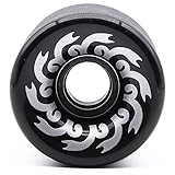 Sessleger 1 Skateboard-Rollen, 70 mm, 82 A, PU, 70 x 51 mm, Profi-Räder für Longboard und Cruiser, Schwarz