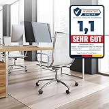 Office Marshal Bodenschutzmatte in Trendfarben | 90 x 120 cm für Hartböden | ohne schädliche Weichmacher und PVC | Größe und viele Farben zur Auswahl (Semi-transparent/Milchig)