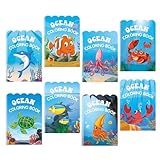 Meerestiere Malbuch, Unterwasserwelt Malbuch Unter dem Meer, Tragbares Malbuch Für Kinder Auf Der Unterwasserwelt Mit Meerestieren, Perfekt Für Att