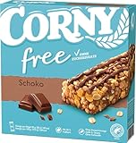 Müsliriegel CORNY free Schoko, ohne Zuckerzusatz, 67 kcal pro Riegel, 6x20g