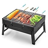 Uten Grill BBQ Portable Holzkohlegrills, Faltbare Grillwagen Outdoor Tischgrills Tragbar Picnikgrill