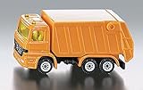 siku 0811, Müllwagen, Metall/Kunststoff, Orange, Spielzeugauto für Kinder, Kippbarer Müllbehälter