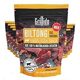 Grillido Biltong Original 8er Pack | Der proteinreiche Trockenfleisch Snack - Die perfekte Alternative zu Beef-Jerky, Proteinriegeln oder Protein-Chips| 100% natürlich | 8x30g