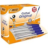 BIC Kugelschreiber Set Cristal Original, in Blau, Strichstärke 0,4 mm, 100er Pack, Ideal für das Büro, das Home Office oder die Schule