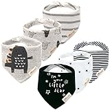 6 Pack Baby Dreieckstuch Babylätzchen Baumwolle Bandanas Einstellbar Spucktuch Super Saugfähig Halstücher 0-36 Monate, Mehrfarbig (F), 0-3 Jahre