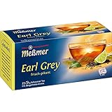 Meßmer Earl Grey (aromatisiert) | frisch-pikant | 25 Teebeutel | Vegan | Glutenfrei | Laktosefrei