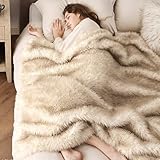 BEDSURE Kuscheldecke Flauschig, Dicke Und Warme Sofadecke Für Den Winter, Kunstfelldecke, Wohn- & Kuscheldecken, Plüsch Blanket Für Couch Und Bett, Sofaüberwurf Decke Braun, 130 X 170 cm