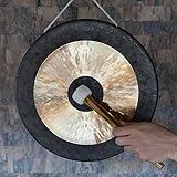 Original Tam Tam Gong/Whood Chau Gong 40 cm, toller Klang, inklusiv Holz-/Baumwollklöppel -7026-