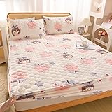 JIANINGHOME Mikrofaser Gesteppte Matratzenauflage Matratzenschoner Unterbett - atmungsaktiv, wärmeregulierend - Bettauflage Matratzenschutz Soft-Topper,200x220+30cm