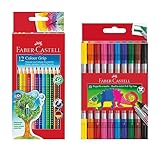 FABER-CASTELL 205072 - Stifte Set mit Filzstiften und Buntstiften, 22-teilig, für Kinder und Erwachsene