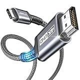 JSAUX USB C auf HDMI Kabel 2M,USB Typ C zu HDMI 4K UHD Kabel(Thunderbolt 3 Kompatibel) mit iPhone 16/15 Pro, MacBook Pro 2018, MacBook Air/iPad Pro 2018, Samsung Galaxy S23/S22/S10/S9, Surface Book