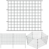 Vigevee Teichzaun ,steckzaun,Gartenzaun Metall,Freigehege,Zaun,Gitterzaun,gehege kaninchen,zaun für hunde, Zaun Teich 11tlg 5 Zaunelemente und 6 Befestigungsstäben (Gerade)