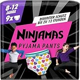 Ninjamas Pyjama Pants Herzen, 9 absorbierende Nachthöschen, 8 Jahre, 27kg-43kg