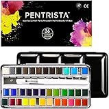 PENTRISTA Peinture - Paleta de acuarelas profesional para aficionado Artiste 36 Couleurs Voyage Peinture à L'Aquarelle Fournitures Kit Acuarelas Peinture Complet Coffret Boite d'aquarelle