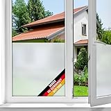 d-c-fix Fensterfolie Opal selbstklebend Sichtschutz beidseitig blickdicht Folie für Bad-Fenster, Küche, Glastür Milchglasfolie Sichtschutzfolie Glasfolie 45 cm x 2 m