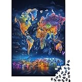 Weltkarte Puzzle 1000 Teile Puzzle Für Erwachsene Und Kinder Ab 14 Jahren Puzzel 1000pcs (75x50cm)